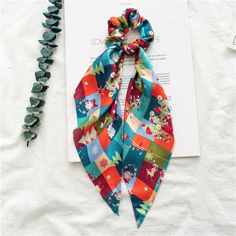 Wholesale of Autumn and Winter Halloween Ribbon Women's Fabric Hair Scrunchies